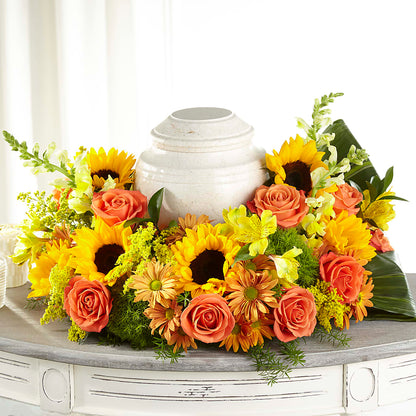 Faithful Sunflower Cremation Adornment –  Blooming Branches, Guttenberg IA