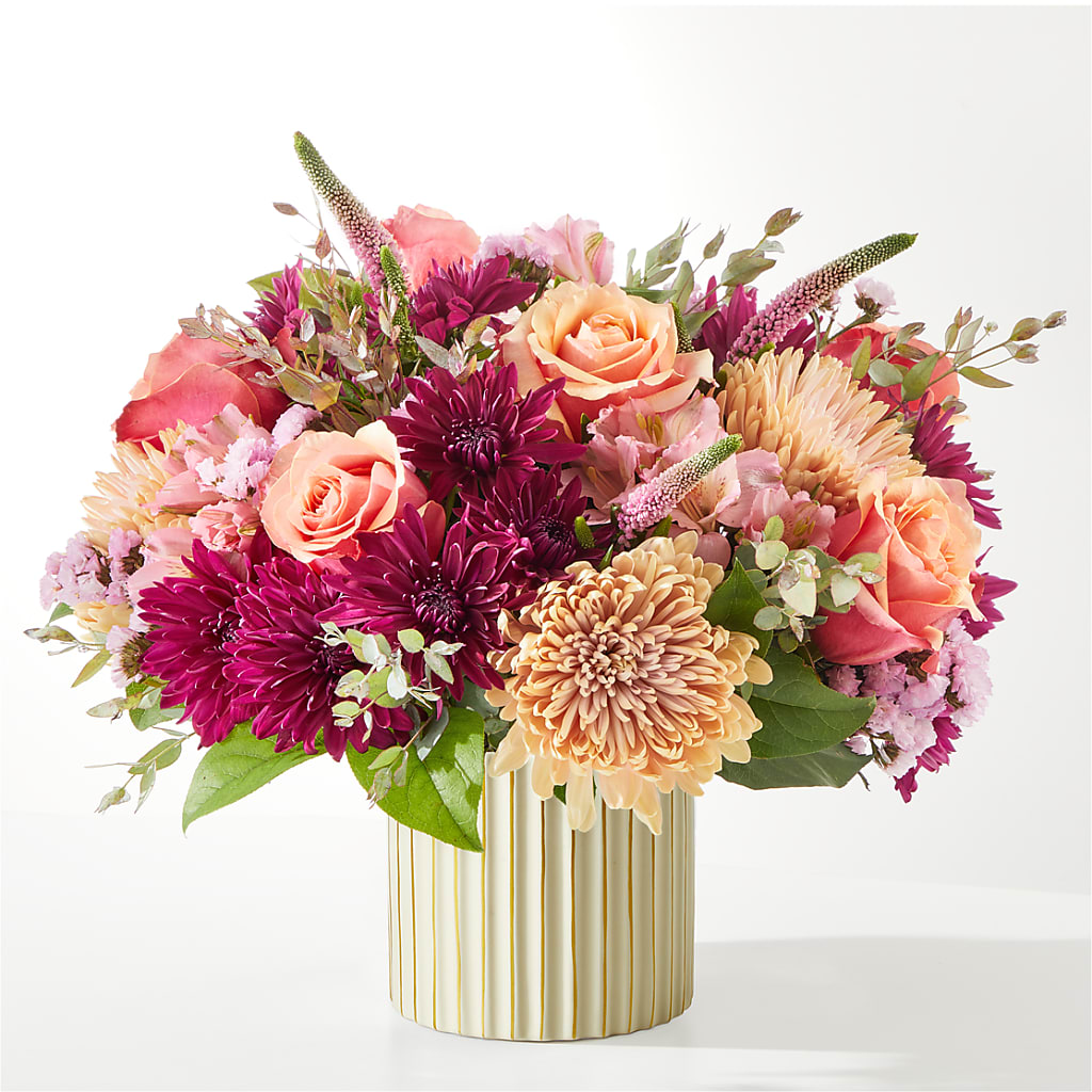 Berry Cobbler Bouquet with Ivory Vase –  Blooming Branches, Guttenberg IA