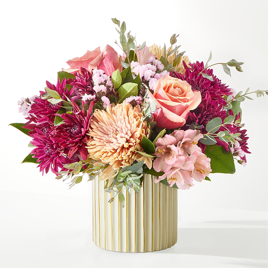 Berry Cobbler Bouquet with Ivory Vase –  Blooming Branches, Guttenberg IA