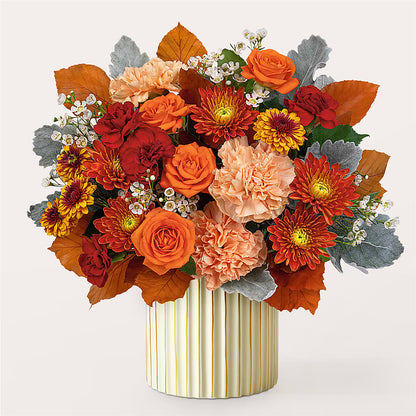 Merlot Bouquet with Ivory Vase –  Blooming Branches, Guttenberg IA
