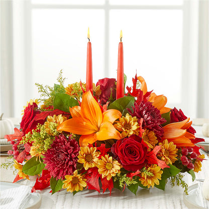 Autumn's Embrace Centerpiece –  Blooming Branches, Guttenberg IA