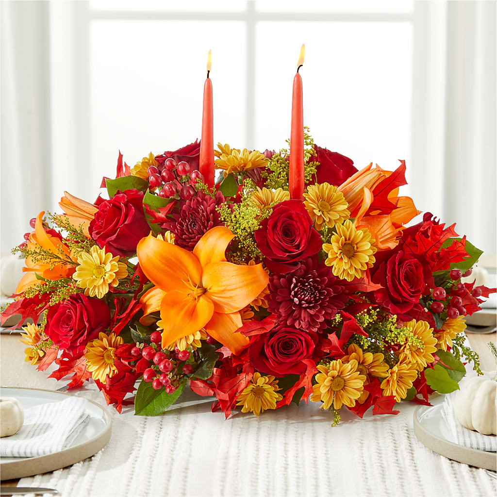 Autumn's Embrace Centerpiece –  Blooming Branches, Guttenberg IA
