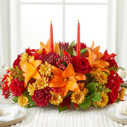 Autumn's Embrace Centerpiece –  Blooming Branches, Guttenberg IA