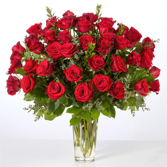 Forever Yours Fifty Stem Red Rose Bouquet –  Blooming Branches, Guttenberg IA