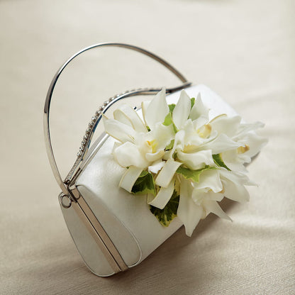 White Purse Decor –  Blooming Branches, Guttenberg IA