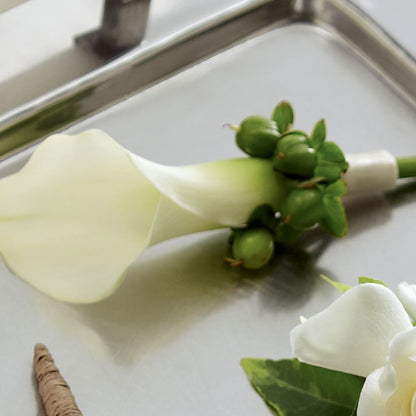 White Calla Boutonniere –  Blooming Branches, Guttenberg IA